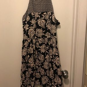 High Neck Paisley Dress